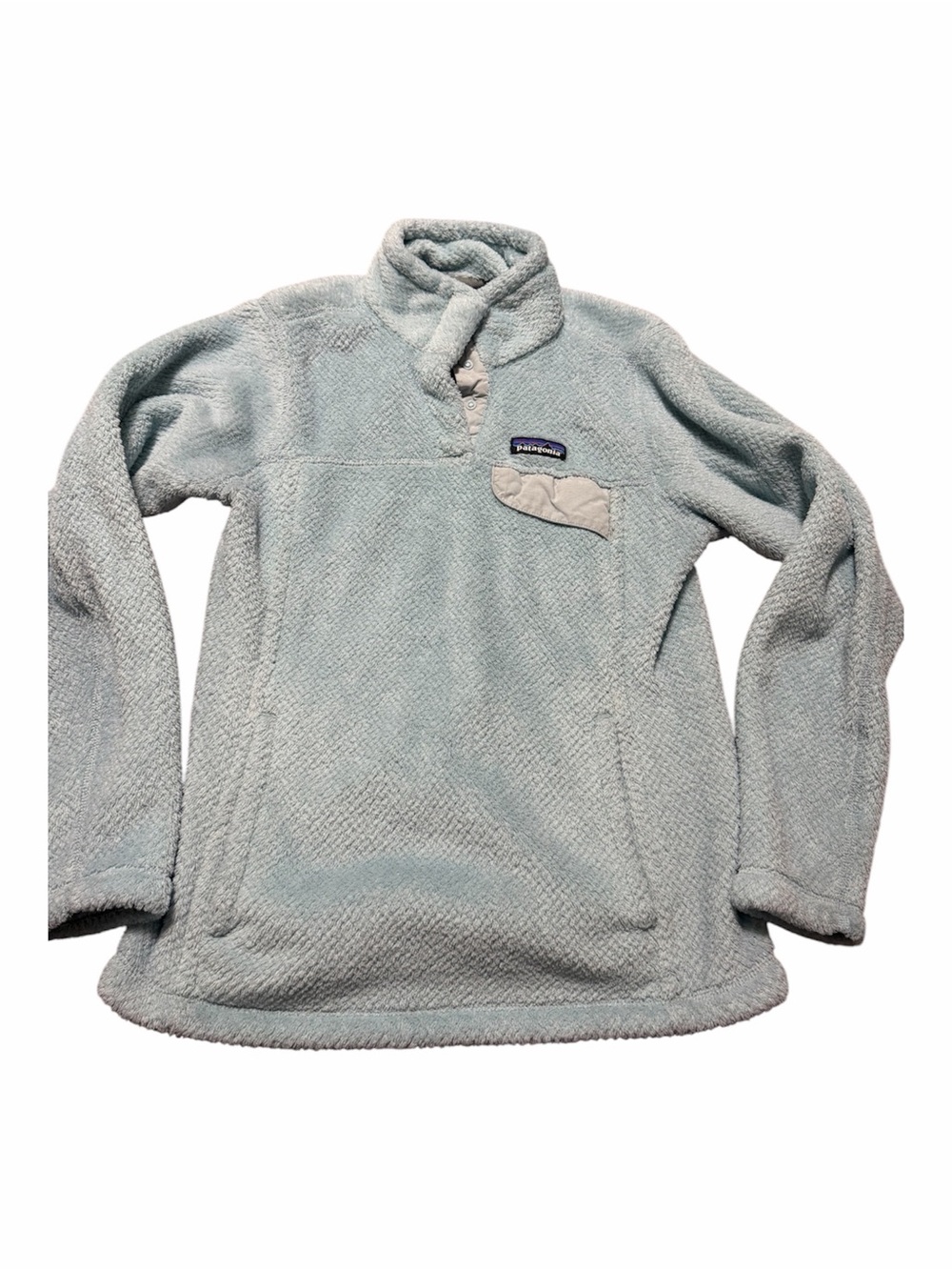 Baby Blue Patagonia Women's Re-Tool Snap-T Pullover Size XS Fleece Outdoor Prep